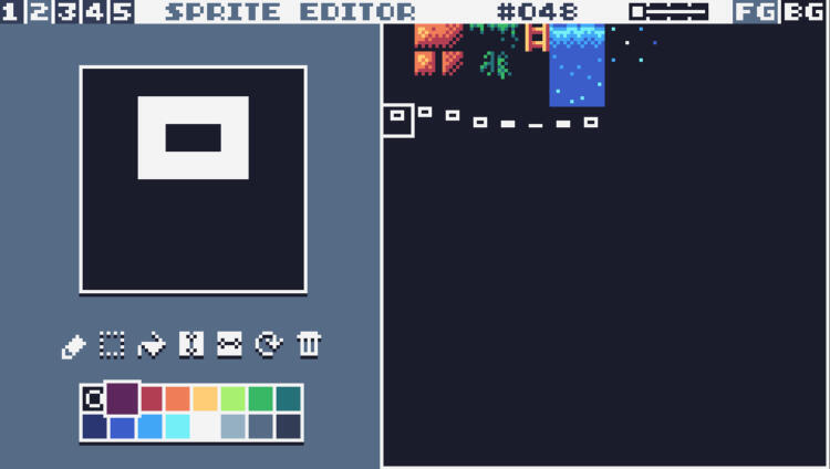 TIC-80 for Sega Game Gear Sprite Editor